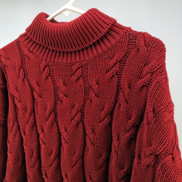 Club Monaco - Turtleneck Knit Sweater - Red - Men's Medium - Picture 3 of 9